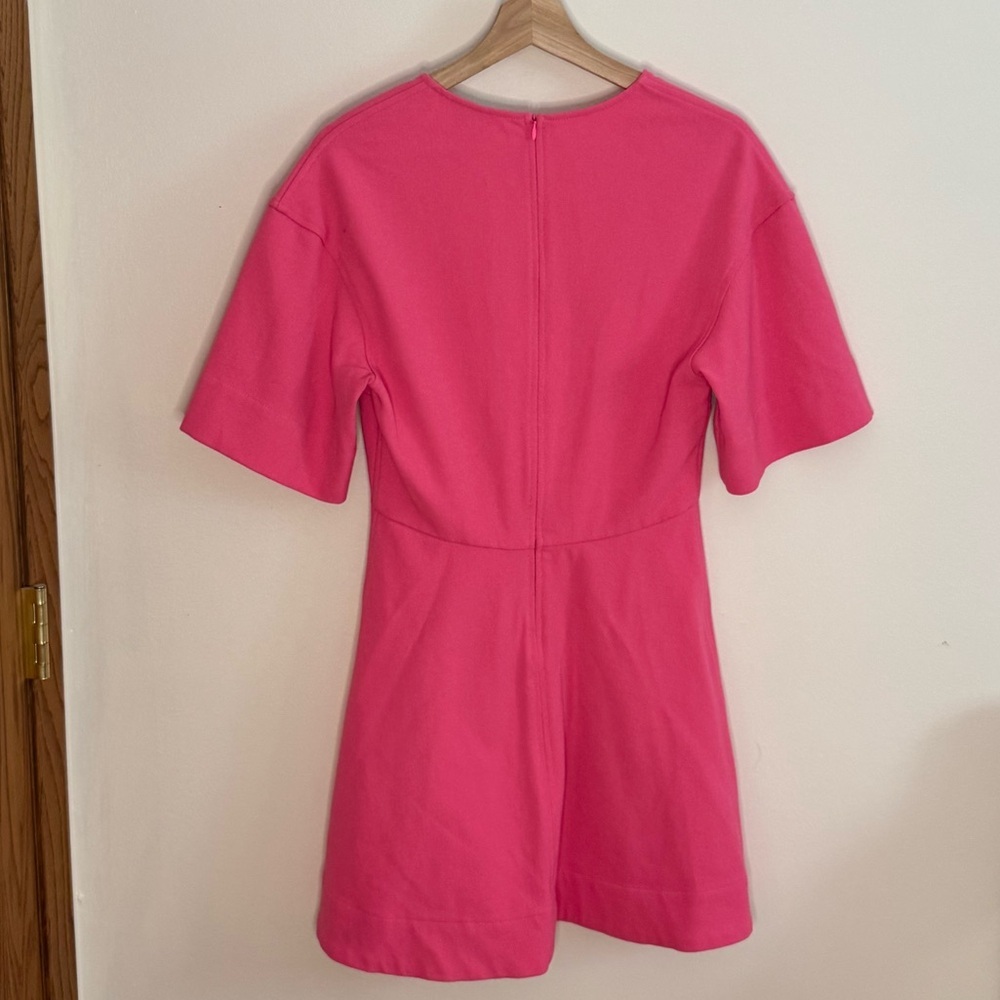 Ganni Stretch Suiting V-Neck Mini Dress - Picture 6 of 16